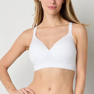 Xersion Womens Seamless Light Support Sports Bra 346590 In White