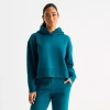 Xersion Womens Super Soft Fleece Pullover Hoodie In Green
