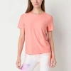 Xersion Womens Tall Crew Neck Short Sleeve Quick Dry Active T-shirt In Pink