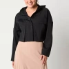 Xersion Womens Tall Hooded Lightweight Softshell Jacket In Black