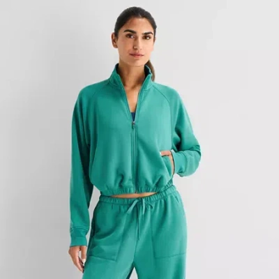 Xersion Womens Track Jacket In Green