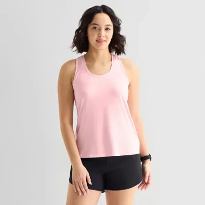 Xersion Womens U Neck Sleeveless Performance Tank Top In Pink