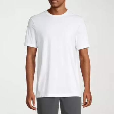 Xersion Xtreme Cotton Mens Crew Neck Short Sleeve T-shirt In White