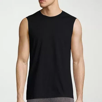 Xersion Xtreme Mens Crew Neck Sleeveless Active T-shirt In Black
