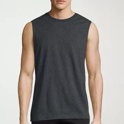 Xersion Xtreme Mens Crew Neck Sleeveless Active T-shirt In Gray