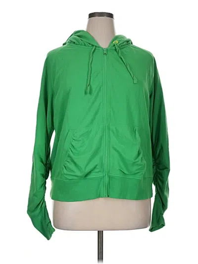 Pre-owned Xersion Zip Up Hoodie In Green