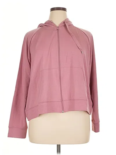 Pre-owned Xersion Zip Up Hoodie In Pink