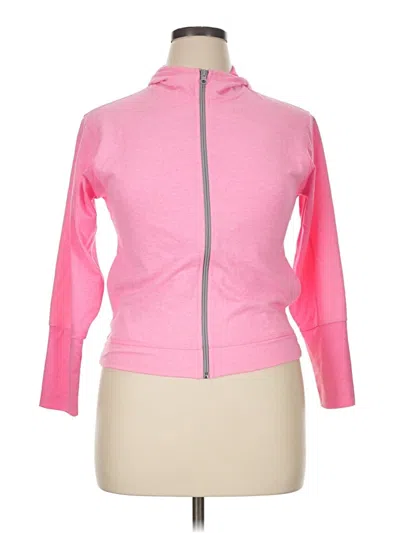 Pre-owned Xersion Zip Up Hoodie In Pink