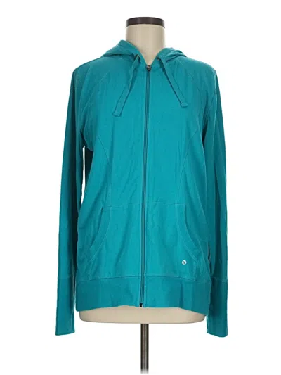 Pre-owned Xersion Zip Up Hoodie In Teal
