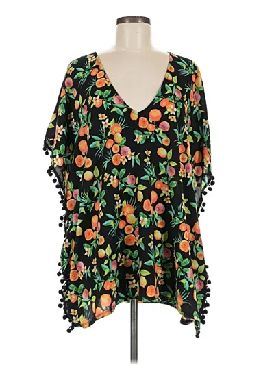 Pre-owned Xhilaration 3/4 Sleeve Blouse In Black
