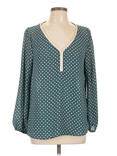 Pre-owned Xhilaration 3/4 Sleeve Blouse In Blue