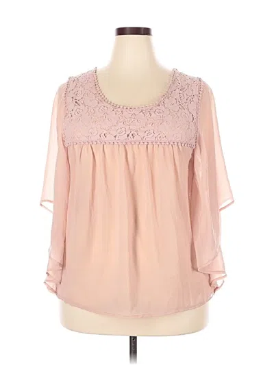 Pre-owned Xhilaration 3/4 Sleeve Blouse In Pink