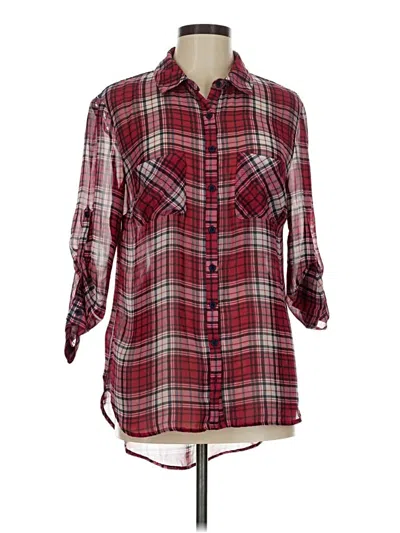 Pre-owned Xhilaration 3/4 Sleeve Blouse In Red