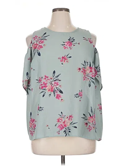 Pre-owned Xhilaration 3/4 Sleeve Blouse In Teal