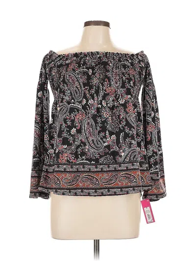 Pre-owned Xhilaration 3/4 Sleeve T-shirt In Black