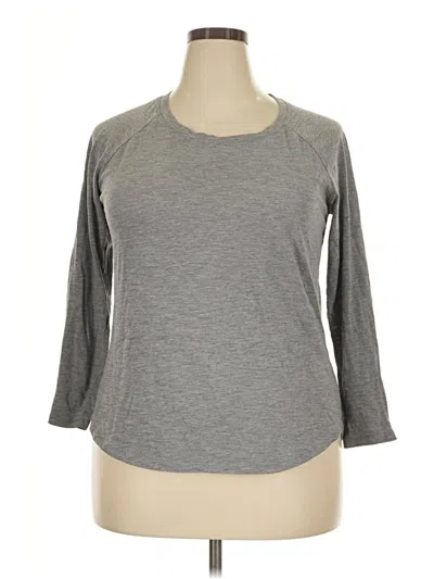 Pre-owned Xhilaration 3/4 Sleeve T-shirt In Gray