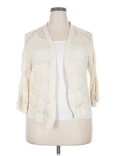 Pre-owned Xhilaration 3/4 Sleeve T-shirt In Ivory