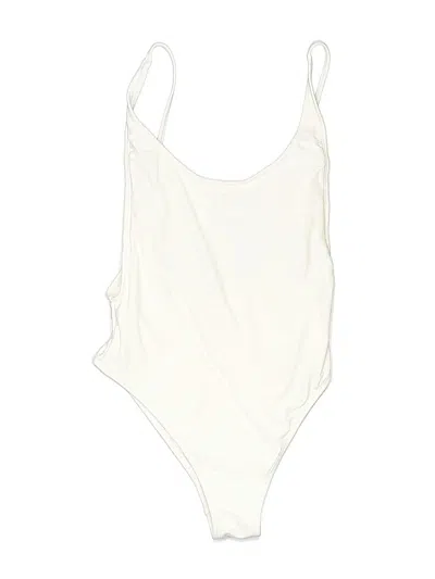 Pre-owned Xhilaration Bodysuit In White