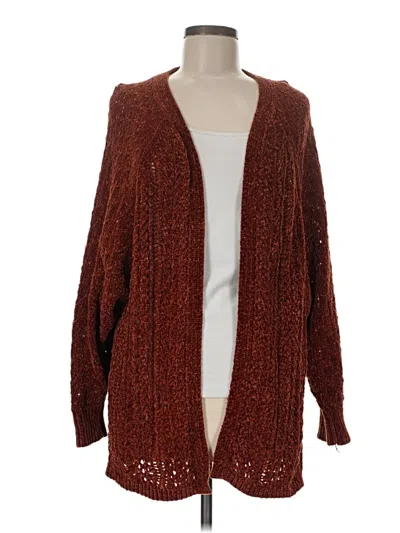 Pre-owned Xhilaration Cardigan Sweater In Brown