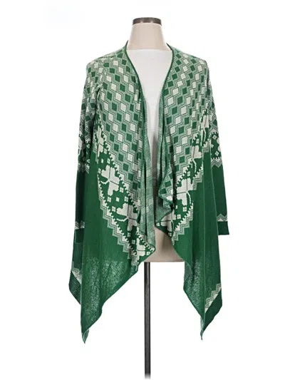 Pre-owned Xhilaration Cardigan Sweater In Green