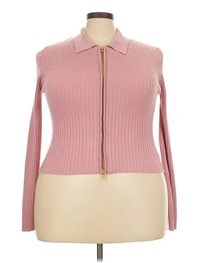 Pre-owned Xhilaration Cardigan Sweater In Pink
