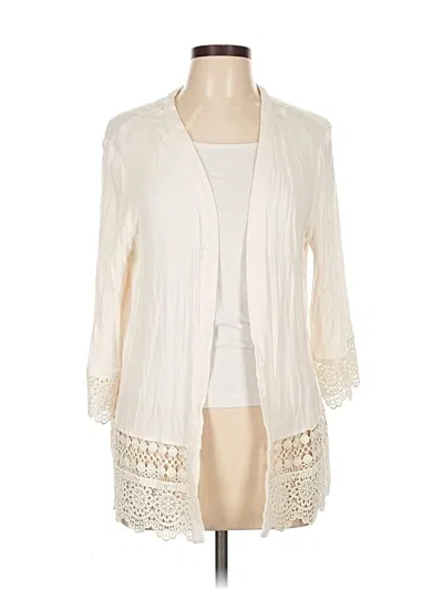 Pre-owned Xhilaration Cardigan Sweater In White