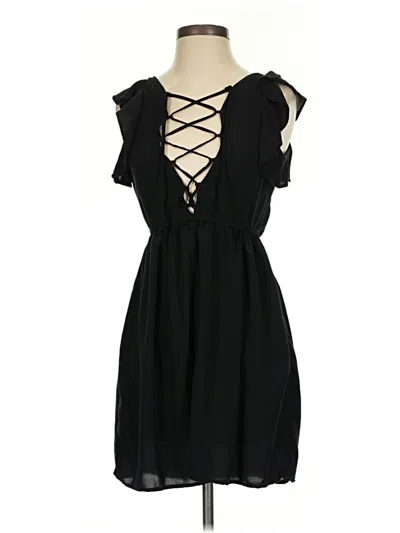 Pre-owned Xhilaration Casual Dress In Black