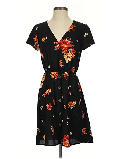 Pre-owned Xhilaration Casual Dress In Black