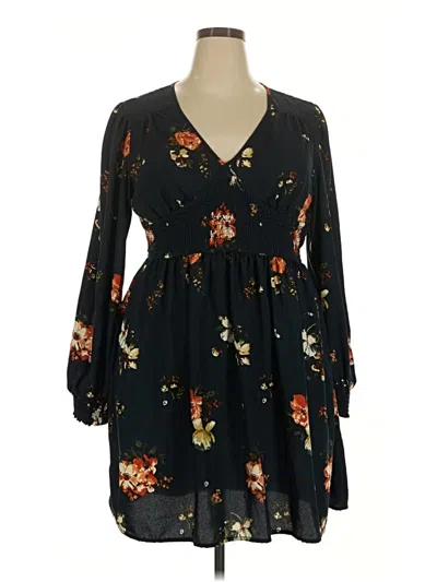 Pre-owned Xhilaration Casual Dress In Black