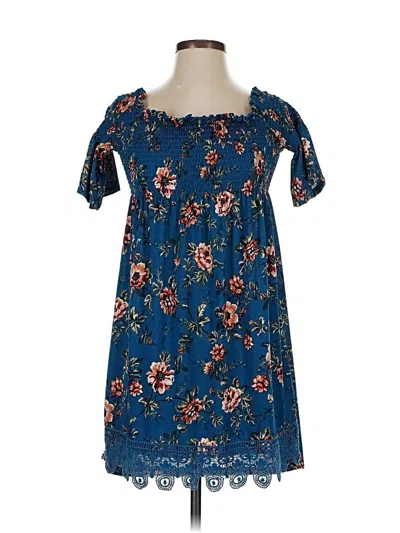 Pre-owned Xhilaration Casual Dress In Blue