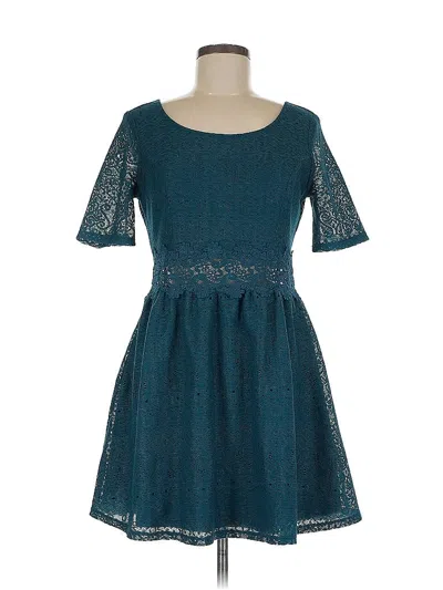 Pre-owned Xhilaration Casual Dress In Blue