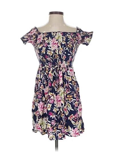 Pre-owned Xhilaration Casual Dress In Blue