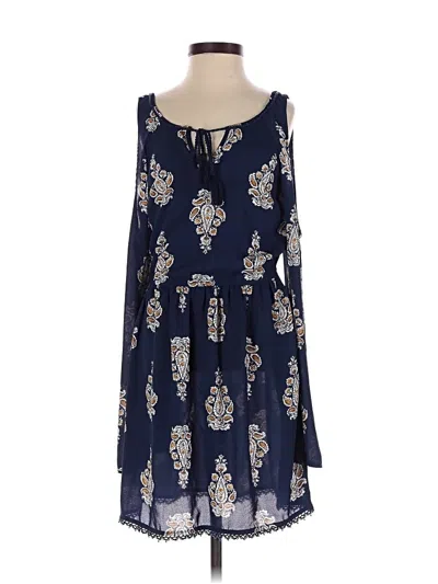 Pre-owned Xhilaration Casual Dress In Blue