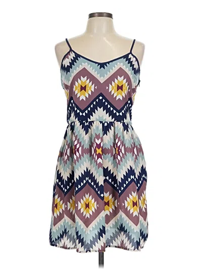 Pre-owned Xhilaration Casual Dress In Blue