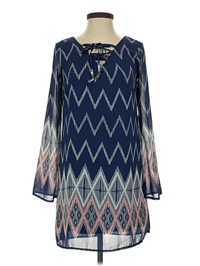 Pre-owned Xhilaration Casual Dress In Blue