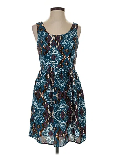 Pre-owned Xhilaration Casual Dress In Blue