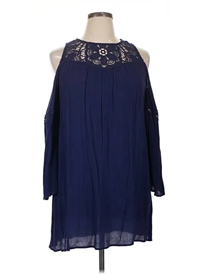 Pre-owned Xhilaration Casual Dress In Blue