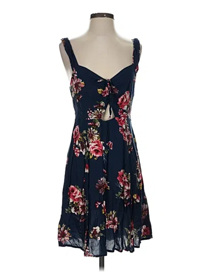 Pre-owned Xhilaration Casual Dress In Blue