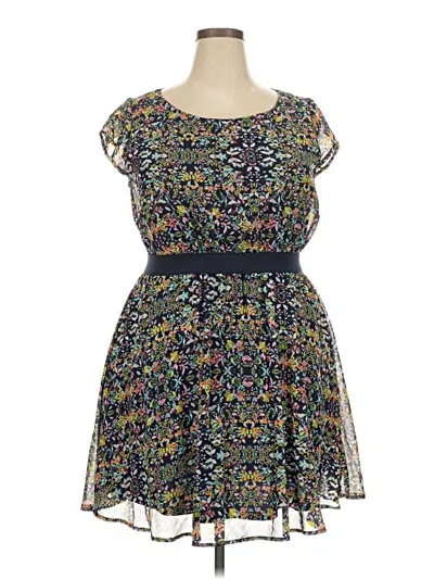 Pre-owned Xhilaration Casual Dress In Blue
