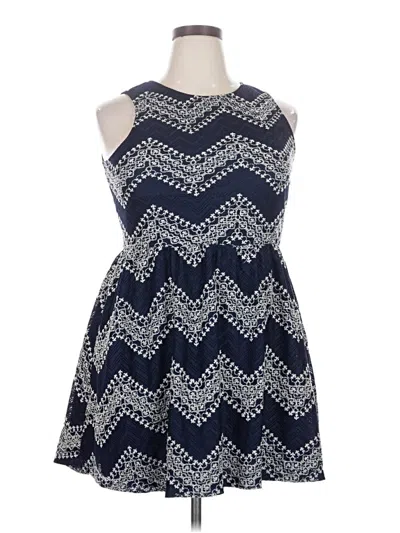 Pre-owned Xhilaration Casual Dress In Blue