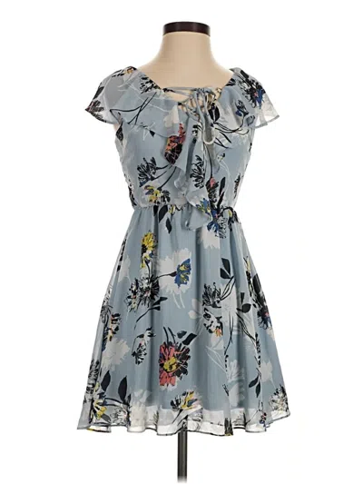 Pre-owned Xhilaration Casual Dress In Blue