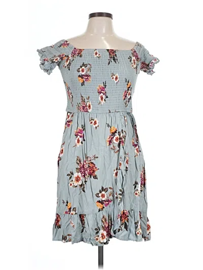 Pre-owned Xhilaration Casual Dress In Blue