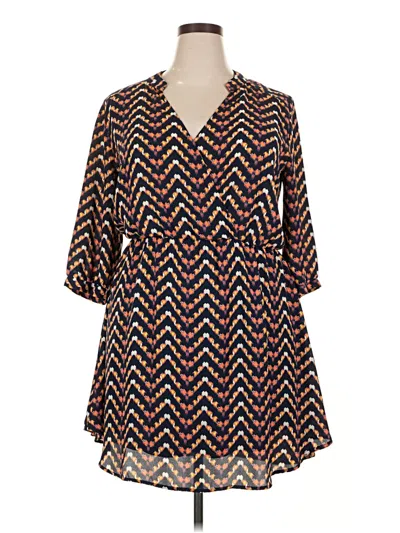 Pre-owned Xhilaration Casual Dress In Brown