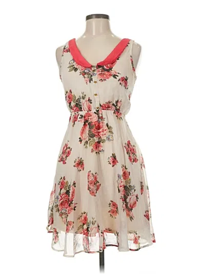 Pre-owned Xhilaration Casual Dress In Brown