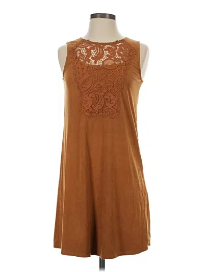 Pre-owned Xhilaration Casual Dress In Brown
