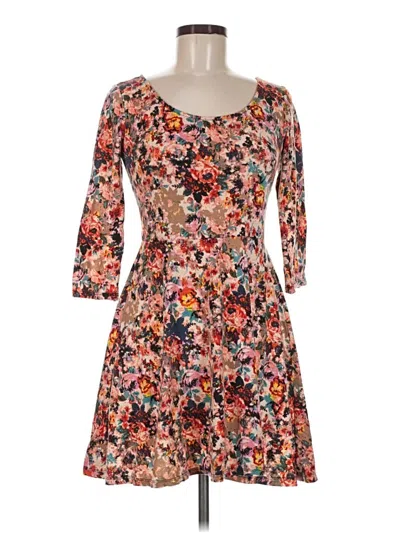 Pre-owned Xhilaration Casual Dress In Brown