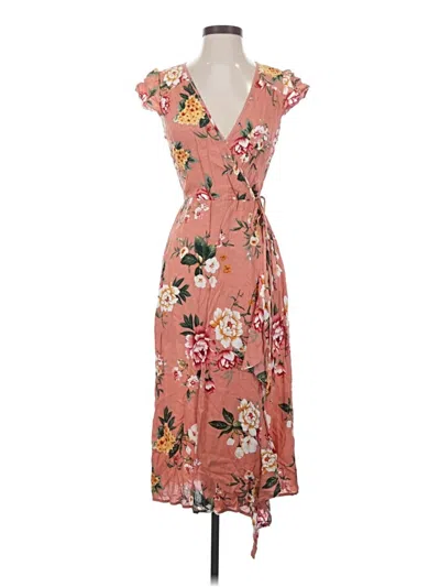 Pre-owned Xhilaration Casual Dress In Brown