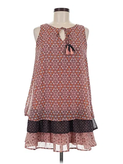 Pre-owned Xhilaration Casual Dress In Brown