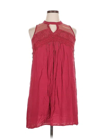 Pre-owned Xhilaration Casual Dress In Burgundy