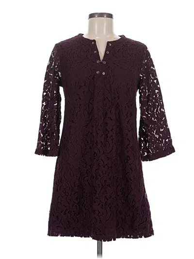 Pre-owned Xhilaration Casual Dress In Burgundy